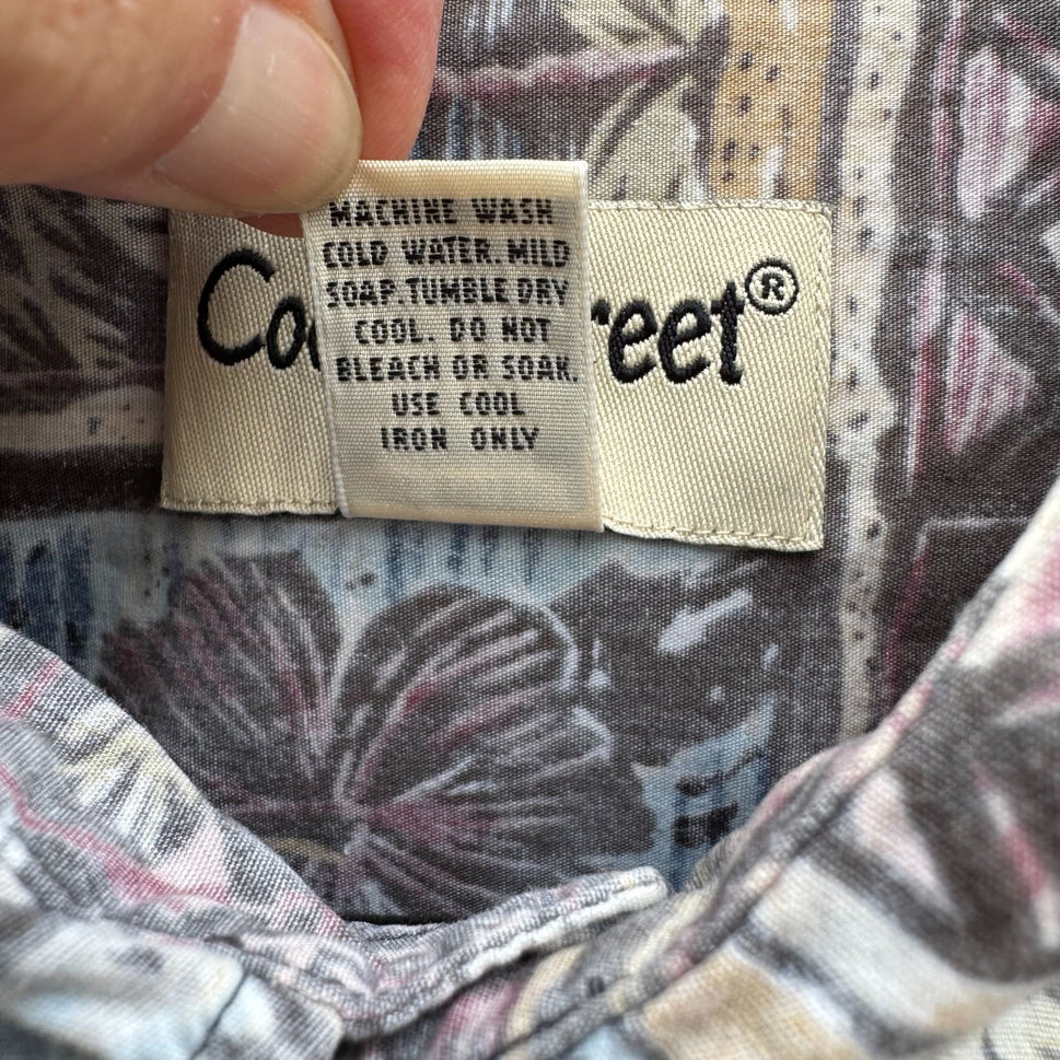 Cooke Street Honolulu Vintage Mens Tropical Button-Up Casual Short Sleeve Shirt L