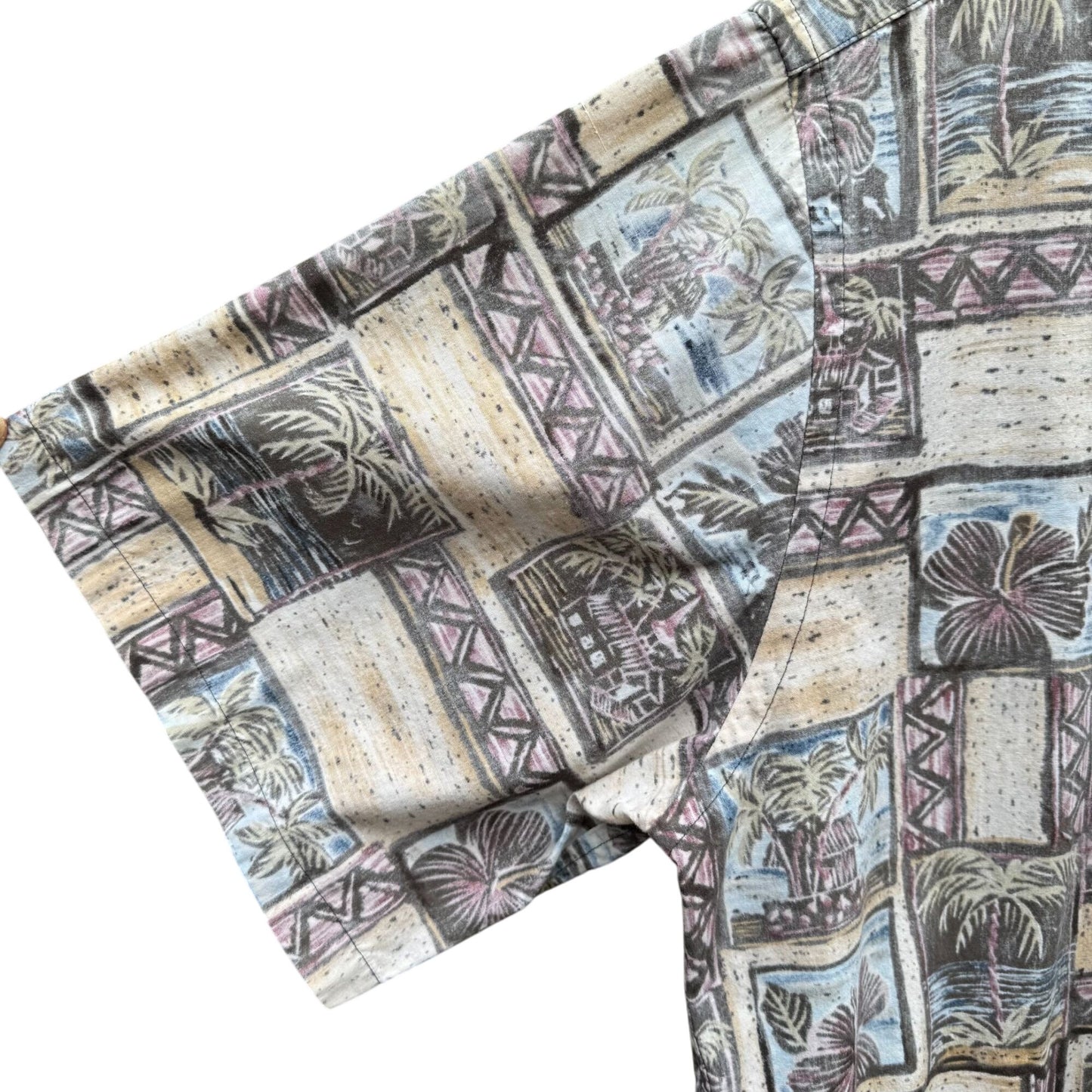 Cooke Street Honolulu Vintage Mens Tropical Button-Up Casual Short Sleeve Shirt L