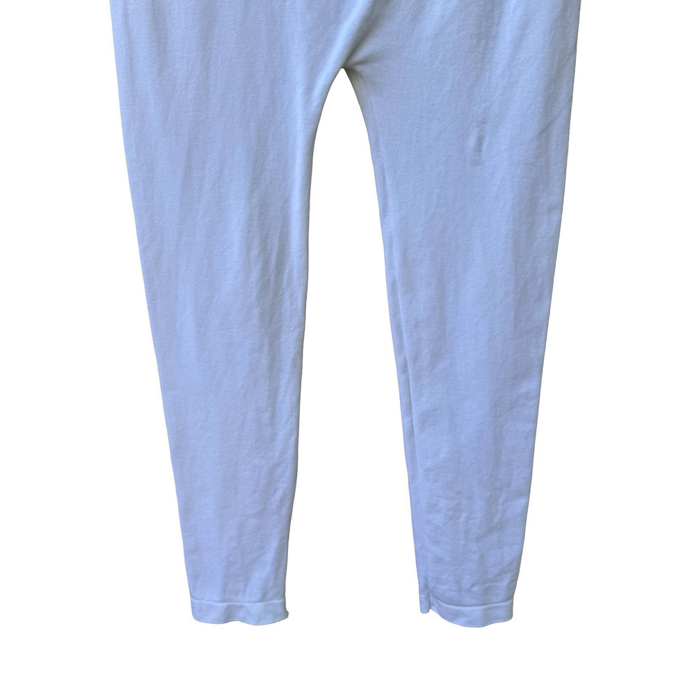Aimez White Seamless Leggings Athleisure Layering Minimalist EC 1001 Stretch OS
