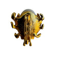 Switch Vintage Gold Tone Faux Pearl Rhinestone Beetle Bug Scarab Brooch Pin Statement 2 image