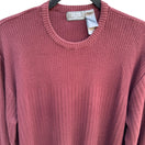 Switch Crazy Horse Liz Claiborne Vintage Mens Burgundy Ribbed Knit Crew Neck Sweater L 2 image