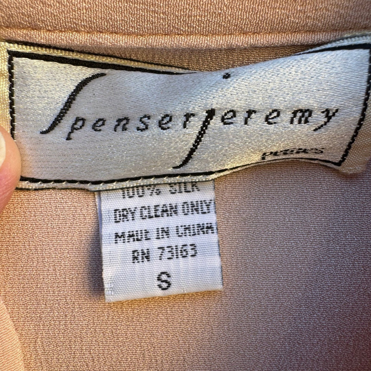 Spenser Jeremy Vintage 90s Silk Old Money Coquette Soft Girl Peplum Blouse S