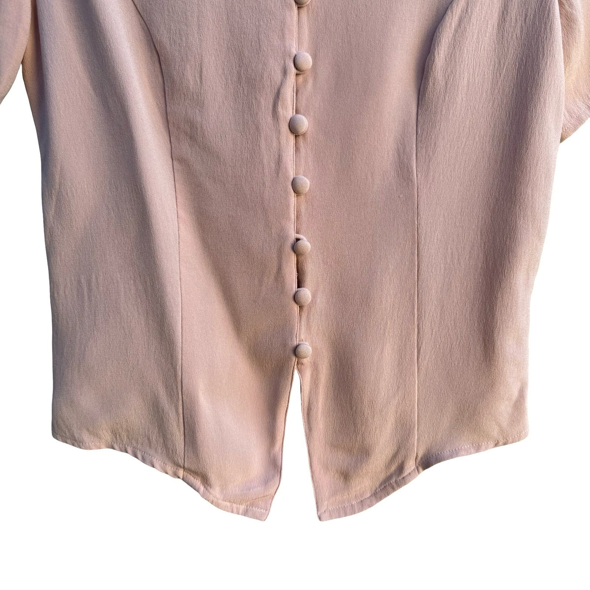Spenser Jeremy Vintage 90s Silk Old Money Coquette Soft Girl Peplum Blouse S