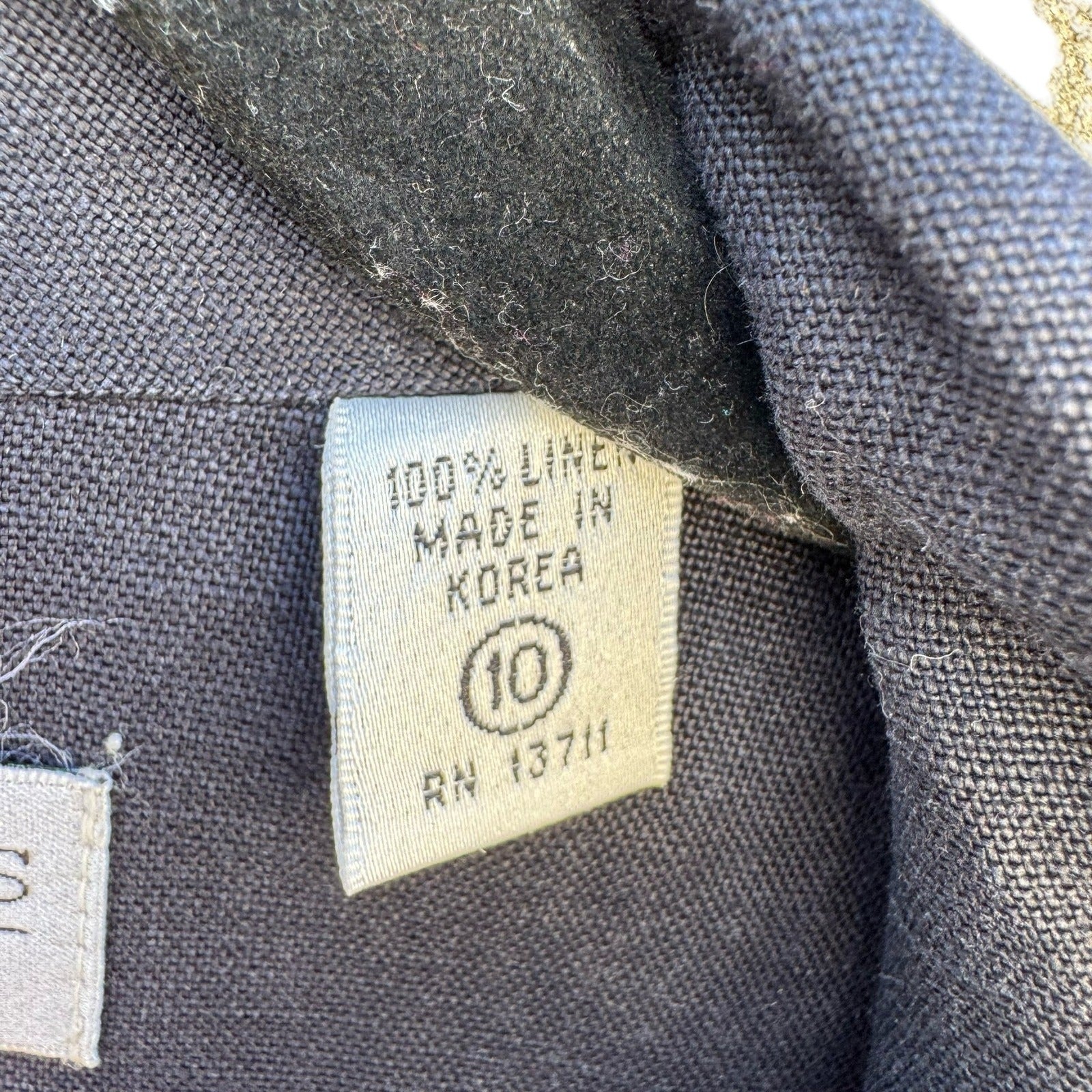 Valerie Stevens Vintage Navy 100% Pure Linen Double Breasted Blazer Jacket Sz 10