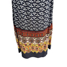 Switch Caslon Navy Leaf Print Off Shoulder Boho Shift Tunic Dress Coastal Peasant Flowy 3 image