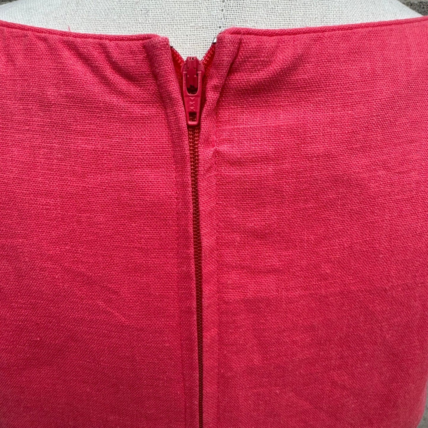 Sag Harbor Womens Pink Linen Blend Embroidered Sheath Dress Size 8 Artsy Boho