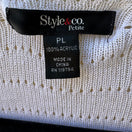 Switch Style &amp; Co Coastal Boho Beachy Minimalist Pointelle Open Front Cardigan L NEW 2 image