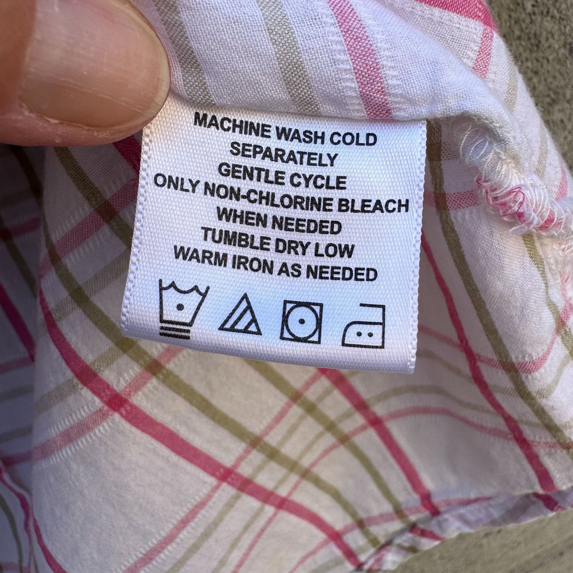 Jordache Vintage 80s Womens Pink Plaid Short Cap Sleeve Button-Up Shirt Blouse