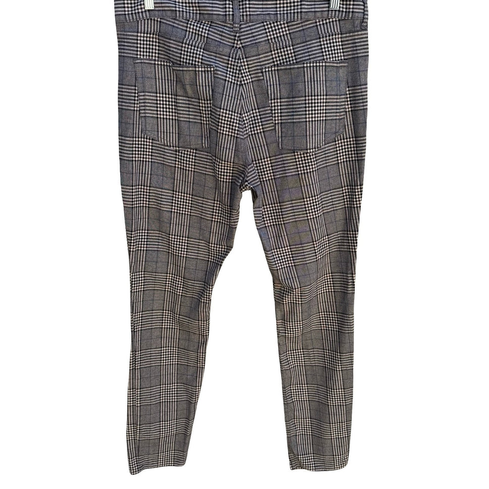 HM Coupe Moulante Skinny Fit Glen Plaid Golf Pant Check Indie Sleeze Grey Men 36