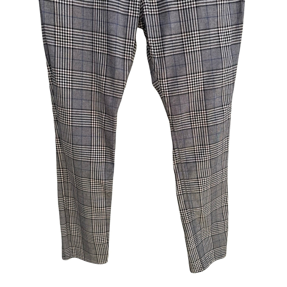 HM Coupe Moulante Skinny Fit Glen Plaid Golf Pant Check Indie Sleeze Grey Men 36