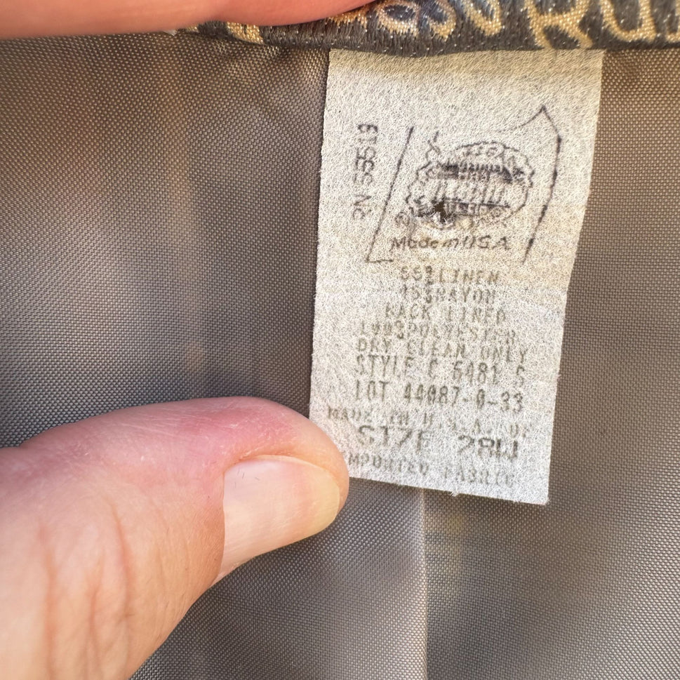 Maggie Barnes Vintage Womens Madras Plaid Long Sleeve Preppy Blazer Jacket 3X