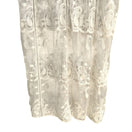 Switch Pol Boho White Lace Sheer Floral Embroidery 3/4 Sleeves V-Neck Midi Coverup Dress 3 image