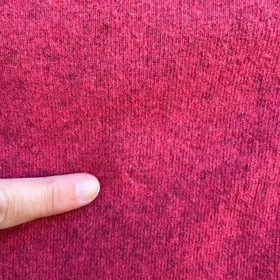 Ballantyne Peebles Vintage Argyle 100% Scottish Preppy Cashmere Cardigan Pink S