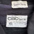 Switch Neiman Marcus Ciao Vintage Womens Black Wool Wide Leg Military Style Jumpsuit 10 2 image