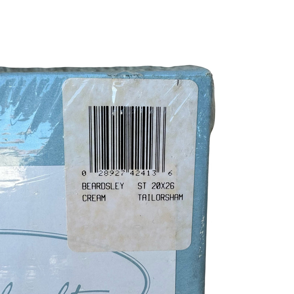 D Porthault Dan River Beardsley Floral Woven Pillow Sham Cream Blue Standard NWT