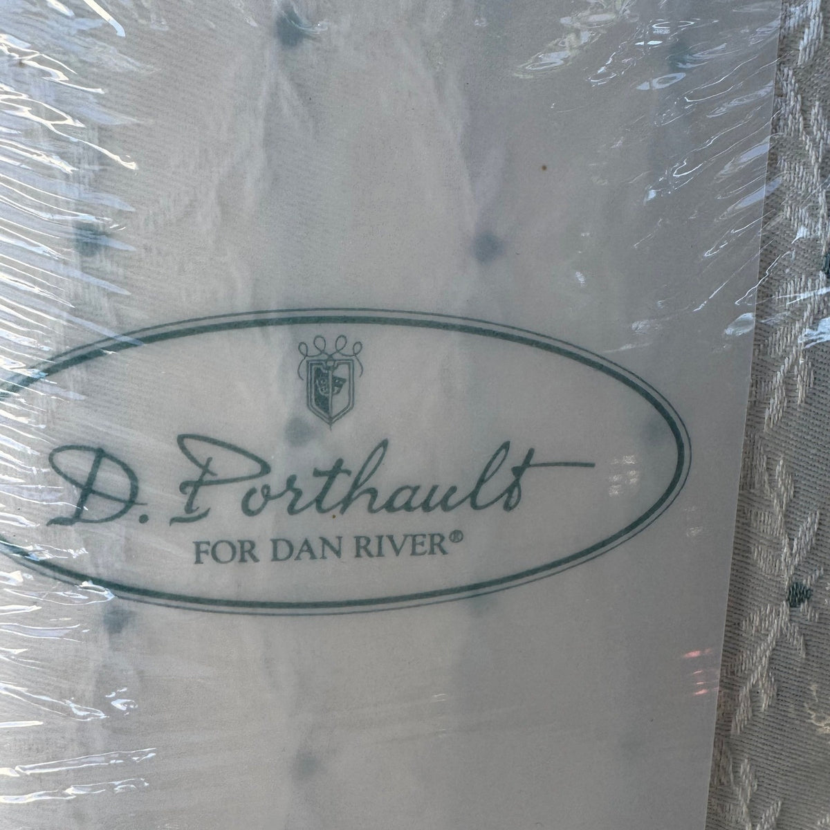 D Porthault Dan River Beardsley Floral Woven Pillow Sham Cream Blue Standard NWT