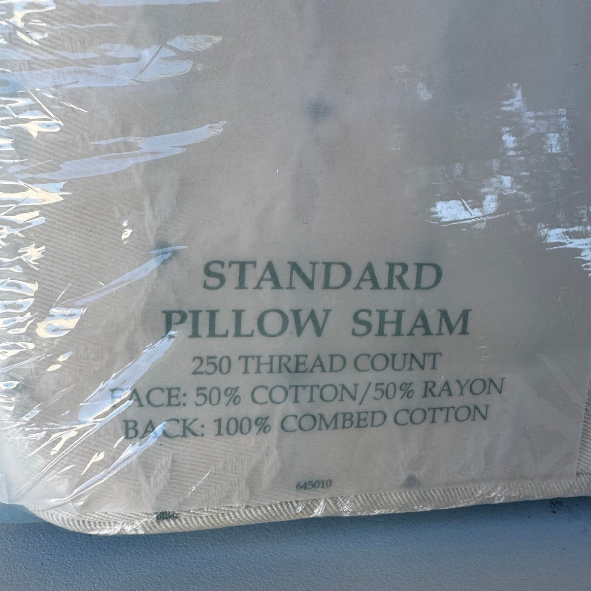 D Porthault Dan River Beardsley Floral Woven Pillow Sham Cream Blue Standard NWT