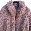 Switch Zara TRF Y2K Boho Festival Faux Fur Teddy Sherpa Bomber Jacket Pastel Pink XS 3 image