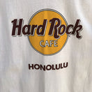 Switch Hard Rock Cafe Honolulu Vintage White Graphic Print Hanes Beefy-T Cotton Shirt XL 3 image