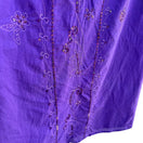 Switch Phool Vintage Womens Purple Embroidered V Neck Bollywood Boho Sequin Tunic Med 3 image