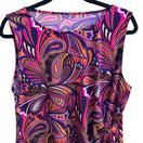 Switch Kasper Boho Psychedelic Mod Careerwear Side Drape Paisley Sleeveless Blouse M 3 image