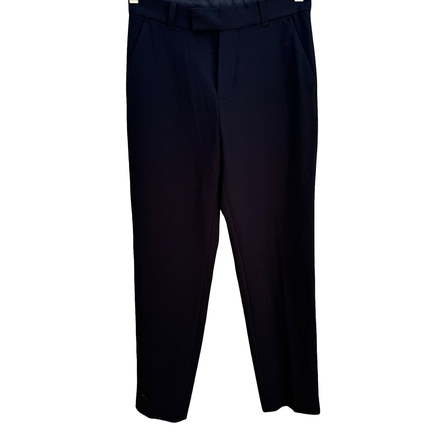 Calvin Klein Minimalist Dress Pants Straight Leg Stretch Career Black Womens 14