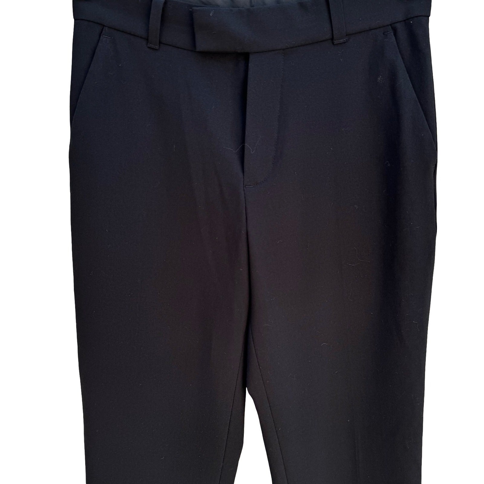 Calvin Klein Minimalist Dress Pants Straight Leg Stretch Career Black Womens 14