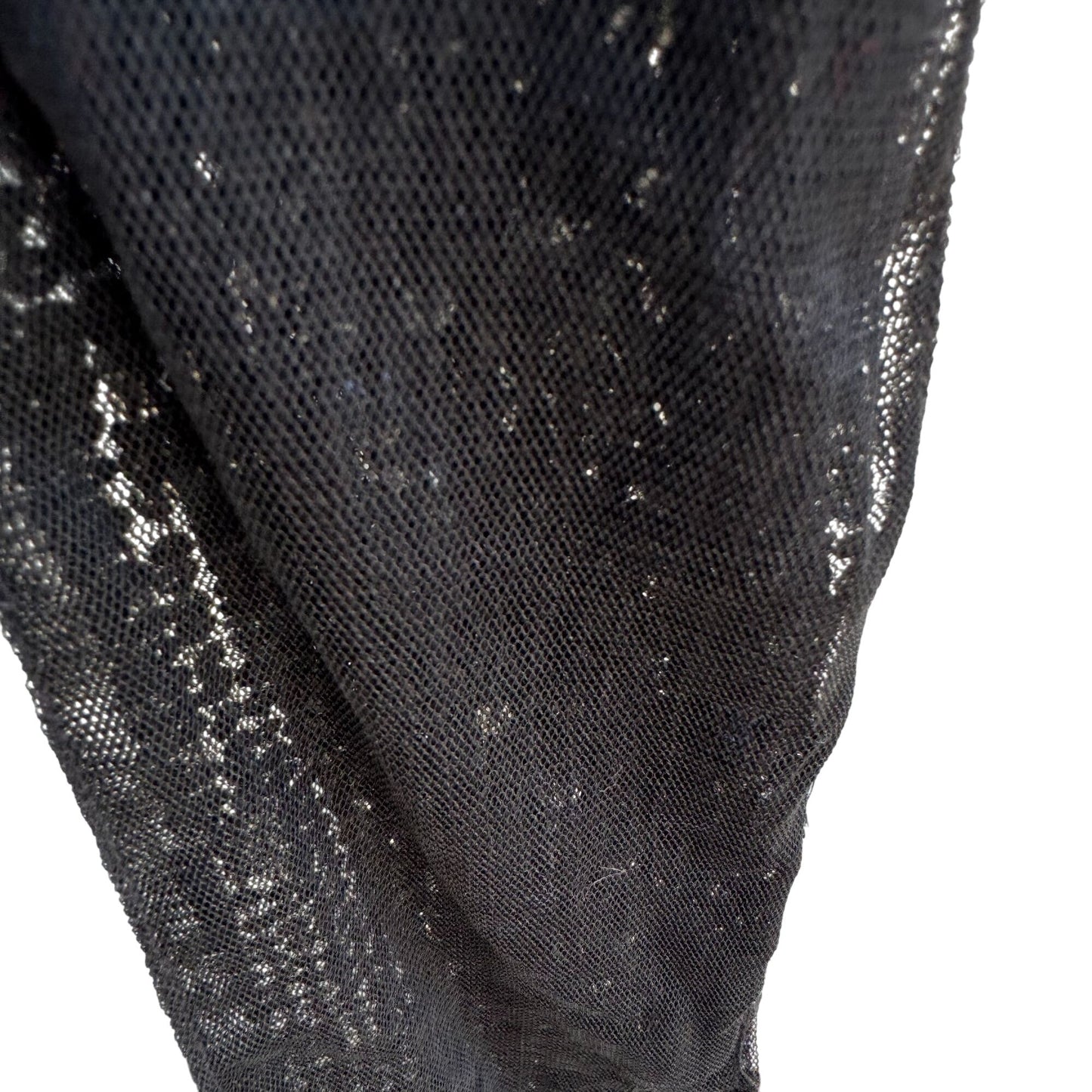 Valerie Stevens Vintage Womens Black Glam Party Sequin Mesh Scarf Wrap Belt Tie