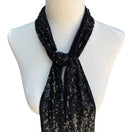 Switch Valerie Stevens Vintage Womens Black Glam Party Sequin Mesh Scarf Wrap Belt Tie 3 image