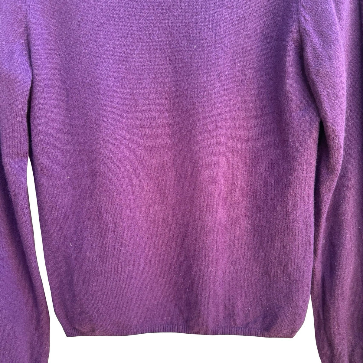 Charter Club 2 Ply 100% Cashmere Quiet Luxury Minimalist Preppy Sweater Purple M