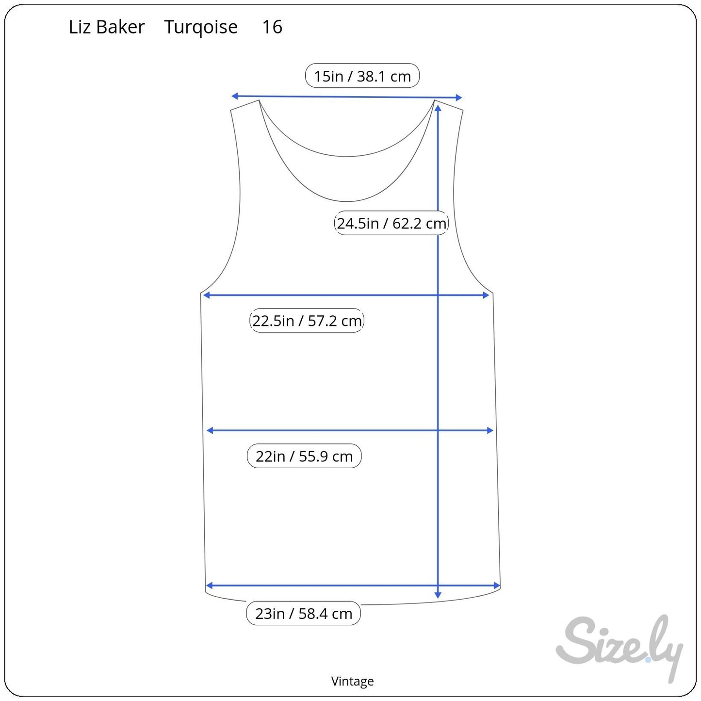 Liz Baker Womens Preppy Windowpane Semi Sheer Turquoise Blouse & Tank Set 16