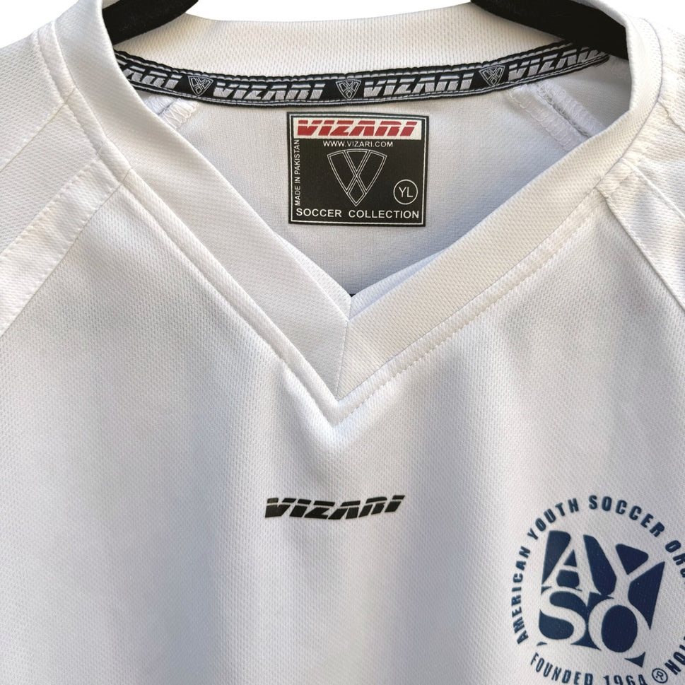 Vizari American Youth Soccer Organization AYSO White Soccer Shirt Jersey YL