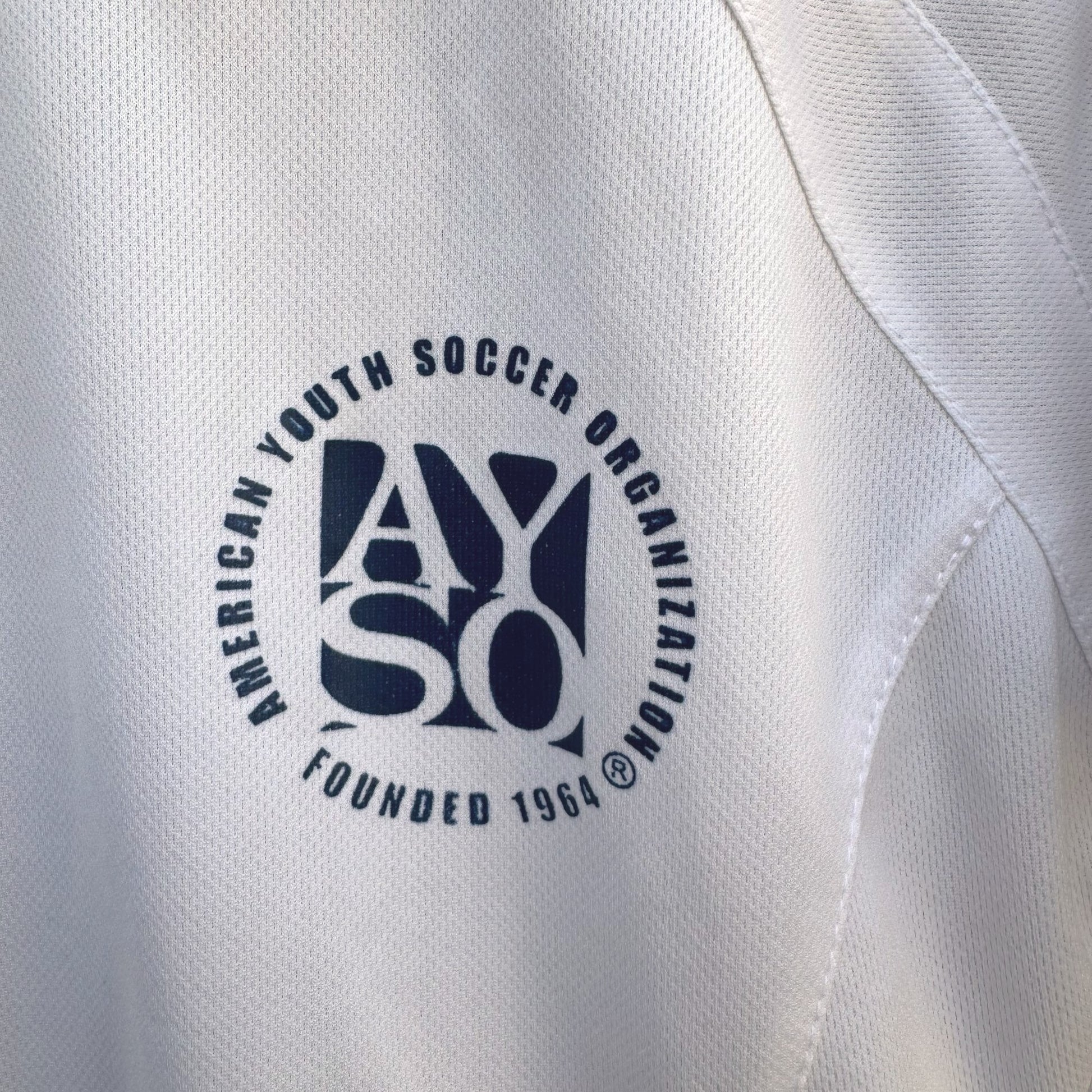 Vizari American Youth Soccer Organization AYSO White Soccer Shirt Jersey YL