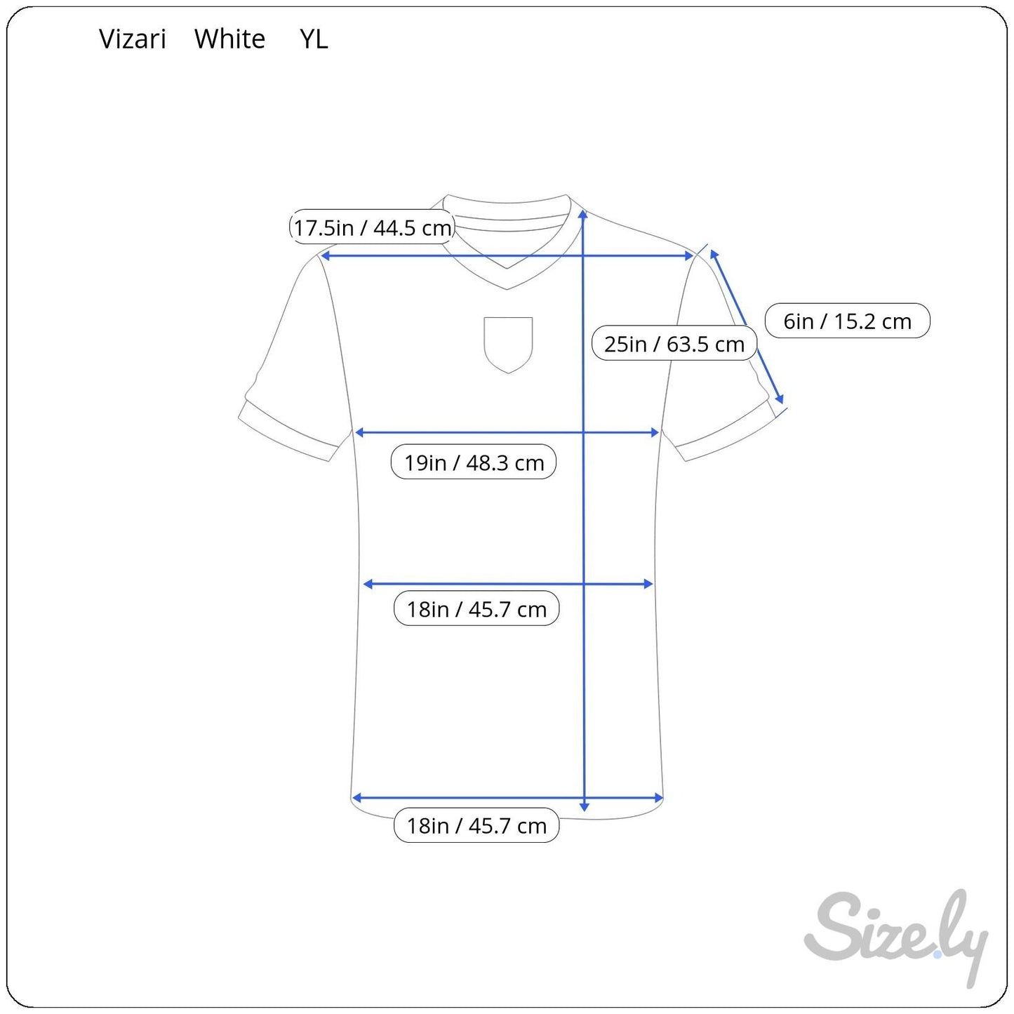 Vizari American Youth Soccer Organization AYSO White Soccer Shirt Jersey YL