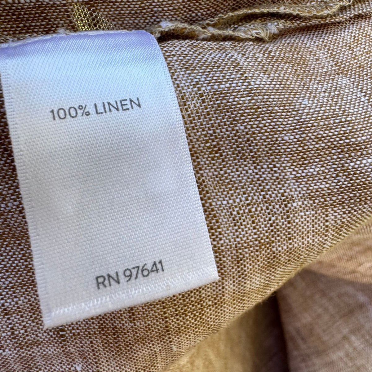 J Jill Love Linen Coastal Minimalist Lagenlook Earthy Toffee Brown Shirt L NWT