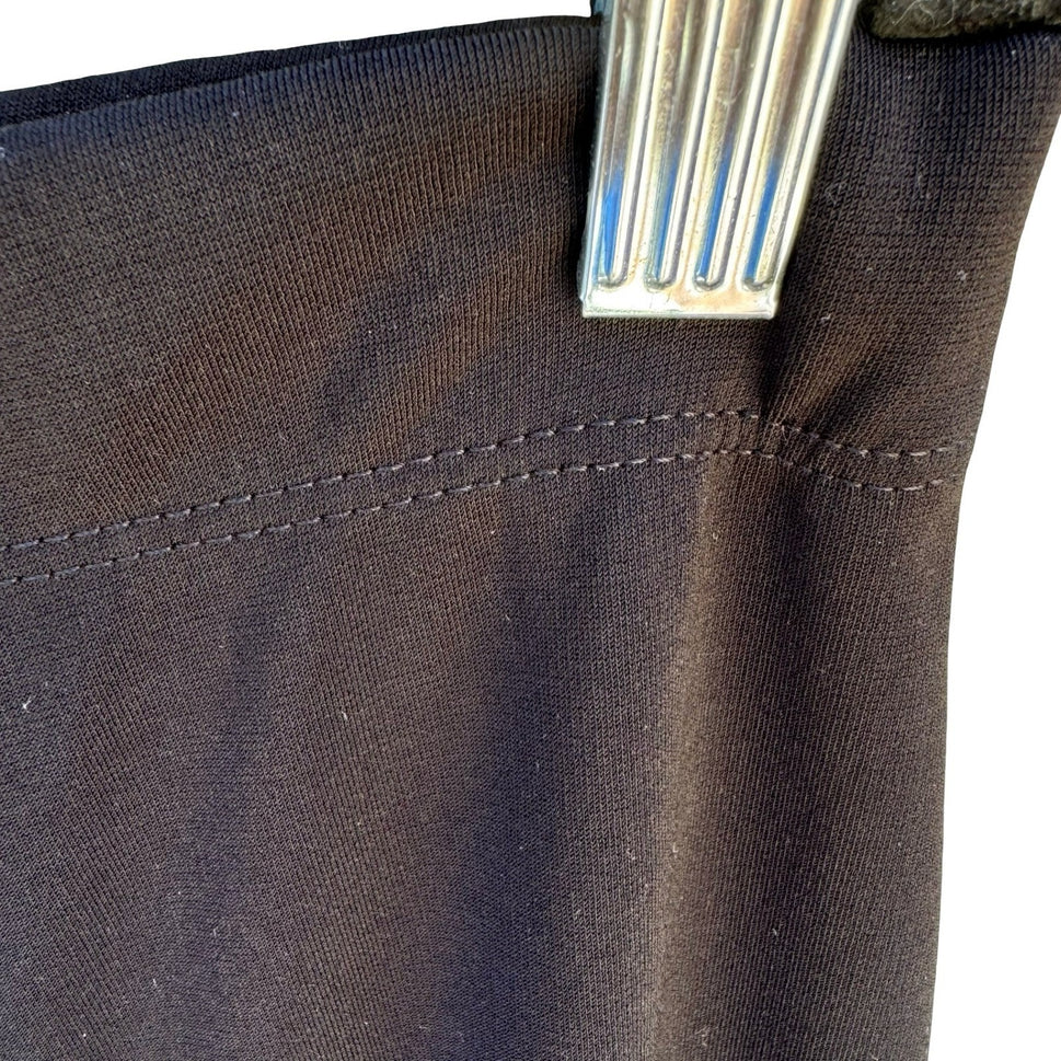 Susan Graver Liquid Knit Black Pull On Straight Leg Pants Womens M Minimalist