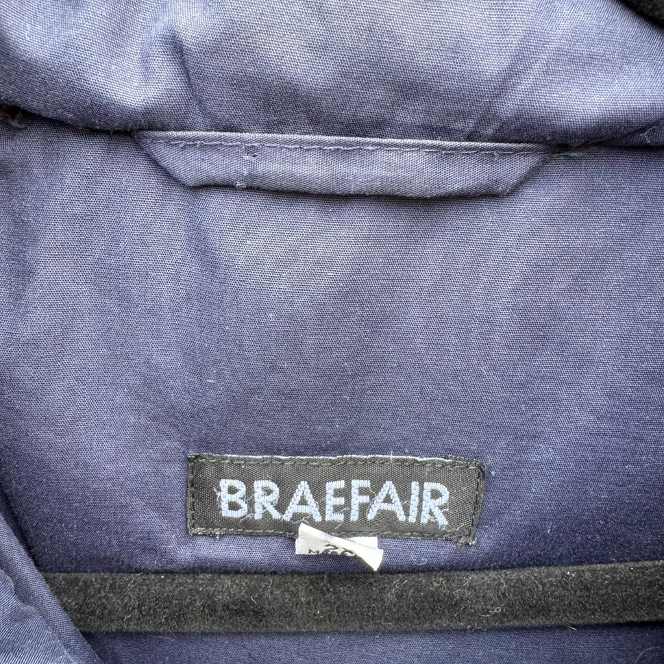 Braefair Vintage Green Navy Hooded Down Fill Puffer Jacket Parka Winter Coat 2X