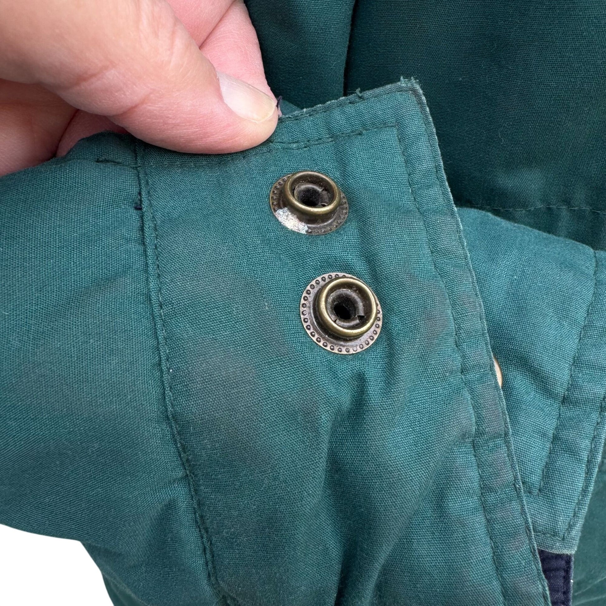 Braefair Vintage Green Navy Hooded Down Fill Puffer Jacket Parka Winter Coat 2X