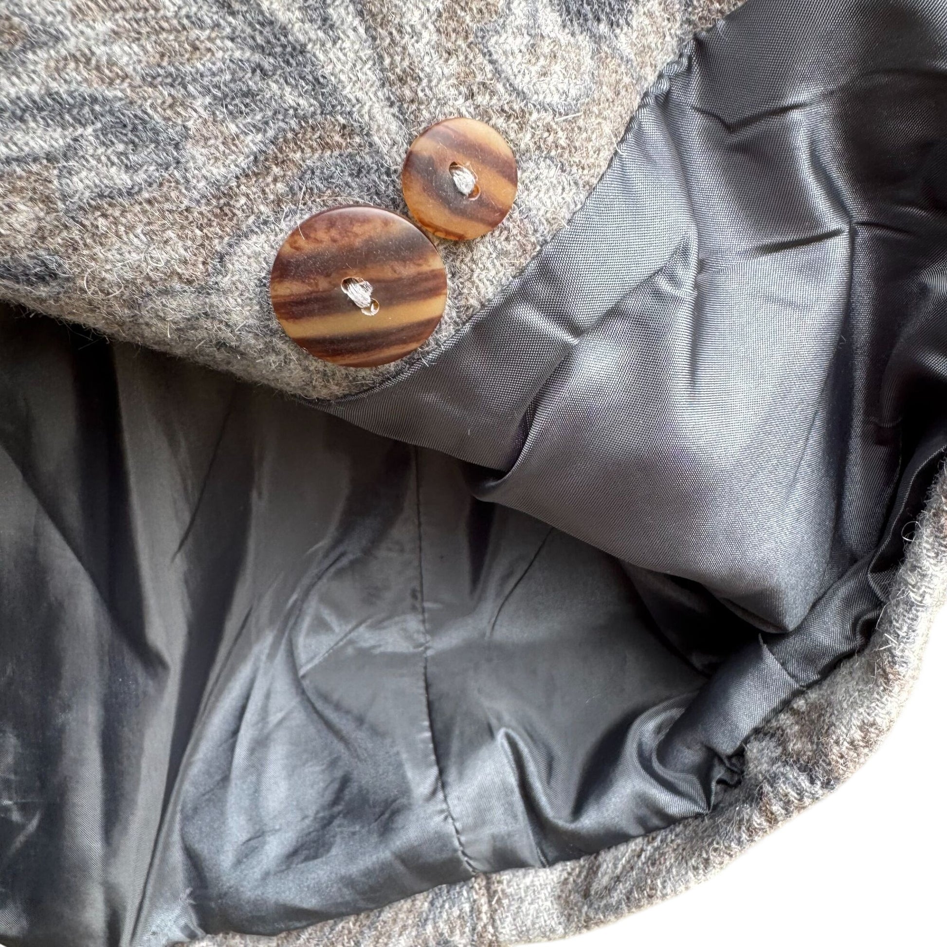 Liz Wear Vintage Womens Paisley Wool Blend Gray Blue Preppy Blazer Jacket 2P