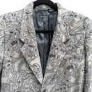 Switch Liz Wear Vintage Womens Paisley Wool Blend Gray Blue Preppy Blazer Jacket 2P 3 image