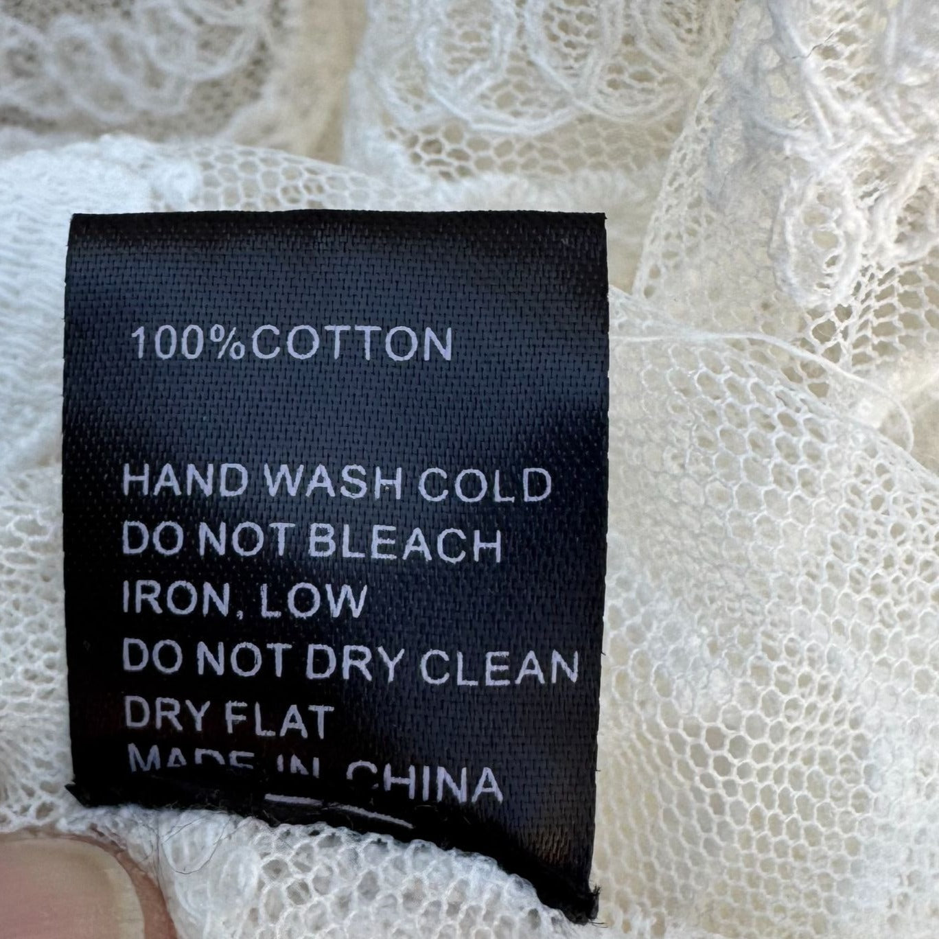 Pol Boho White Lace Sheer Floral Embroidery 3/4 Sleeves V-Neck Midi Coverup Dress