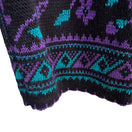 Switch Dana Scott Vintage Womens Black Purple Teal Floral Cottagecore Granny Sweater M 2 image