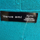 Switch Verve Ami Coastal Layering Textured Ribbed Knit Open Front Cardigan Teal XL NEW 2 image