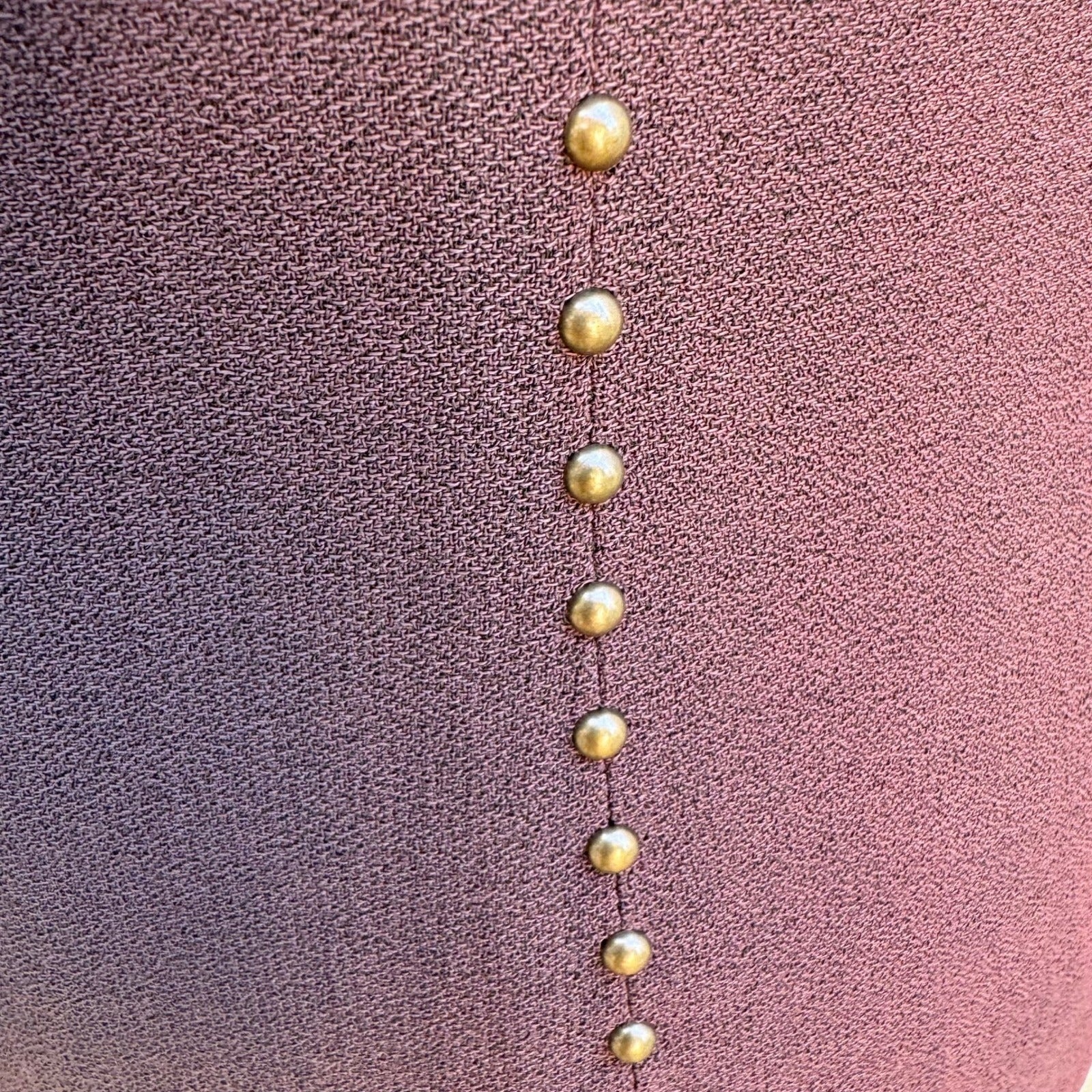 Vintage 90s Silk Ombre Gradient Studded Boho Whimsigoth Edgy Grunge Maxi Dress S