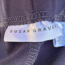 Switch Susan Graver Liquid Knit Straight Leg Pants Navy Elastic Waist Womens M Office 2 image