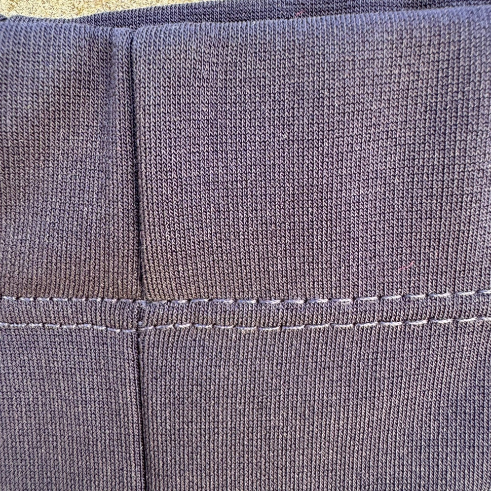 Susan Graver Liquid Knit Straight Leg Pants Navy Elastic Waist Womens M Office