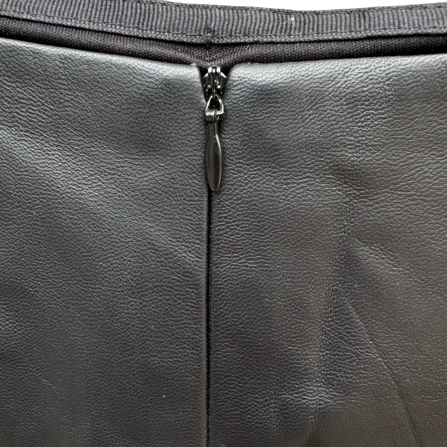 Laundry Shelli Segal Vintage Y2K 90s Black Lamb Leather Maxi Pencil Skirt 4