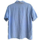 Switch Match Point Vintage Womens Light Blue Linen Shell Buttons Short Sleeve Shirt M 2 image