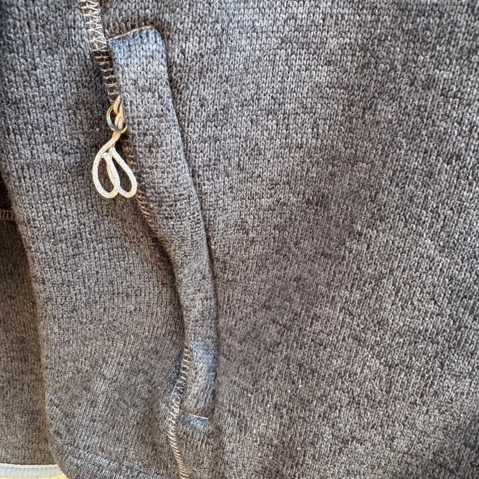Avalanche Gorpcore Utility Zip Fleece Lined Sweater Knit Jacket Gray Mens XL