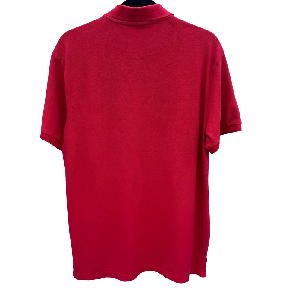 GAP Vintage 90s Mens Medium Red Short Sleeve Cotton Pique Polo Shirt Classic Fit